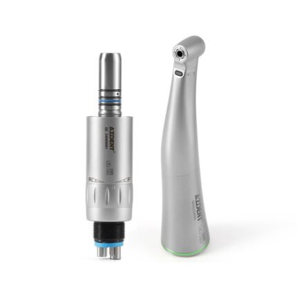 Dental Mini 4:1 Contra Angle Fiber Optic Low Speed Handpiece / Mini Fiber Optic Air Motor 6 Hole