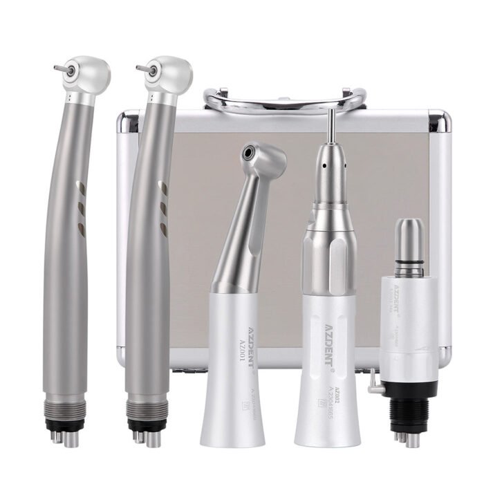 Dental Stainless Body Shadowless LED E-generator High and Low Speed Handpiece 2/4 Holes - Image 1