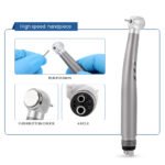 Dental Stainless Body Shadowless LED E-generator High and Low Speed Handpiece 2/4 Holes - Image 3