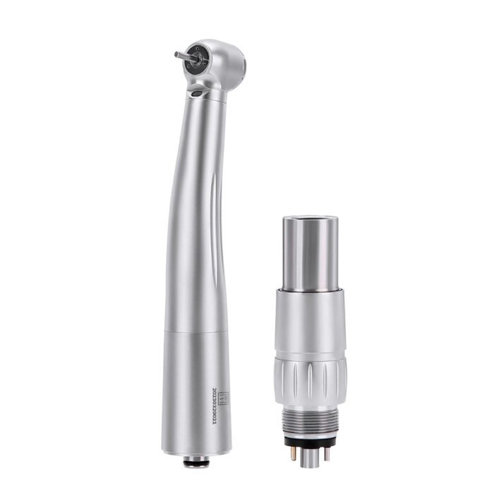 Dental LED Fiber Optic High Speed Handpiece Standard Head Push Button Three Water Spray or 6 Holes Quick Coupler - Image 1