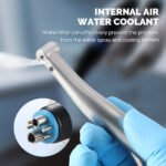 Dental Mini 4:1 Contra Angle Fiber Optic Low Speed Handpiece / Mini Fiber Optic Air Motor 6 Hole - Image 7