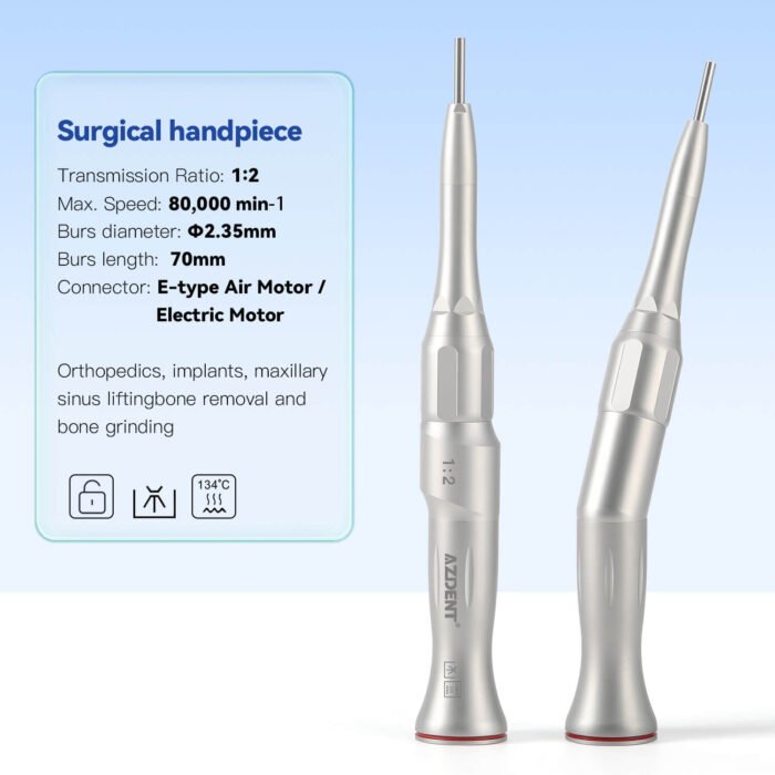 Dental 1:2 Increasing Surgical Osteotomy Straight /20° Contra Angle Handpiece - Image 3