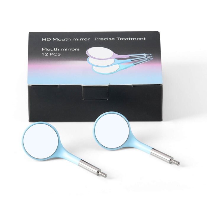 Dental Ultra Clear Mouth Mirror Colorful Plastic/Metal Mirror Heads & Handle - Image 12