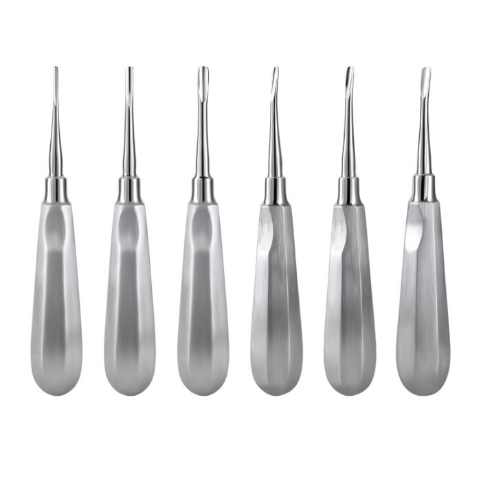 Dental Surgical Instrument Teeth Elevators Straight/Curved 6 Sizes - Image 1
