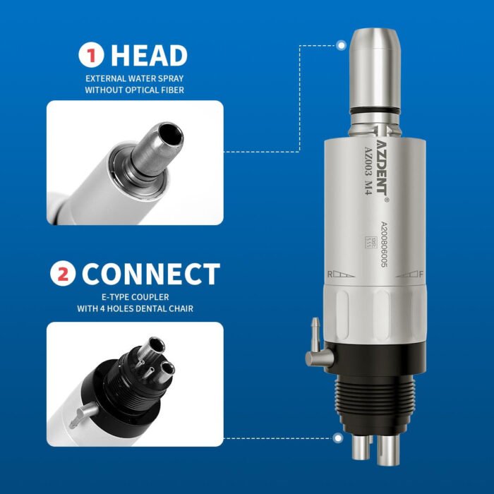 Low Speed Handpiece & Air Motor Set With External Water Spray 4 Hole - Image 6