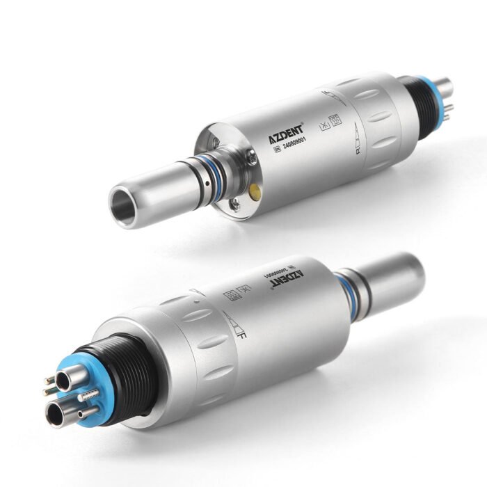 Dental Mini 4:1 Contra Angle Fiber Optic Low Speed Handpiece / Mini Fiber Optic Air Motor 6 Hole - Image 3