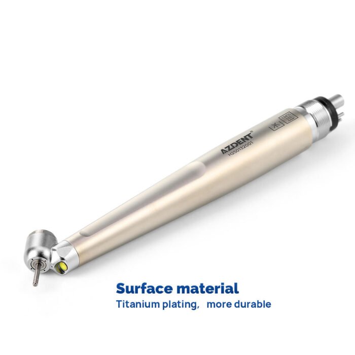 Dental 45 Degree LED High Speed Handpiece E-generator Standard Head Push Button 4 Hole - Image 3