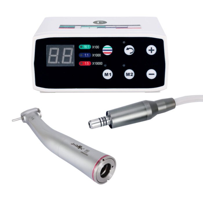 Dental LED Brushless Micro Motor And 1:5 Increasing Contra Angle Handpiece - Image 1