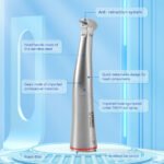 Dental Mini 1:5 Fiber Optic Increasing Electric Contra Angle Handpiece / Mini Fiber Optic Air Motor 6 Hole - Image 2