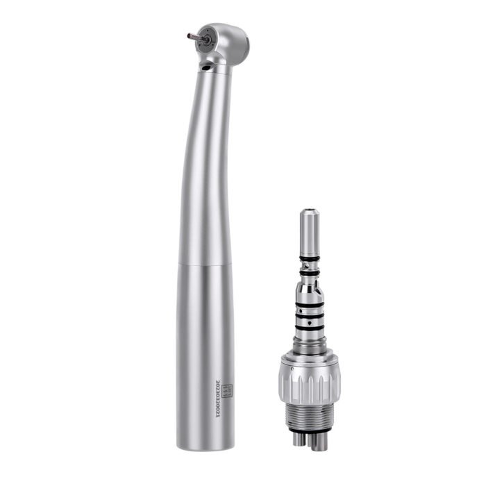 Dental LED Fiber Optic High Speed Handpiece Standard Head Push Button Three Water Spray / 4 or 6 Holes Quick Coupler - Image 10
