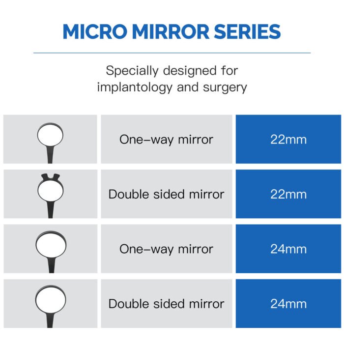 Dental Ultra Clear Mouth Mirror Imaging Sterilizable 22/24mm for Implantology and Surgery - Image 4