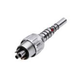 Dental LED Fiber Optic High Speed Handpiece Standard Head Push Button Three Water Spray / 4 or 6 Holes Quick Coupler - Image 7