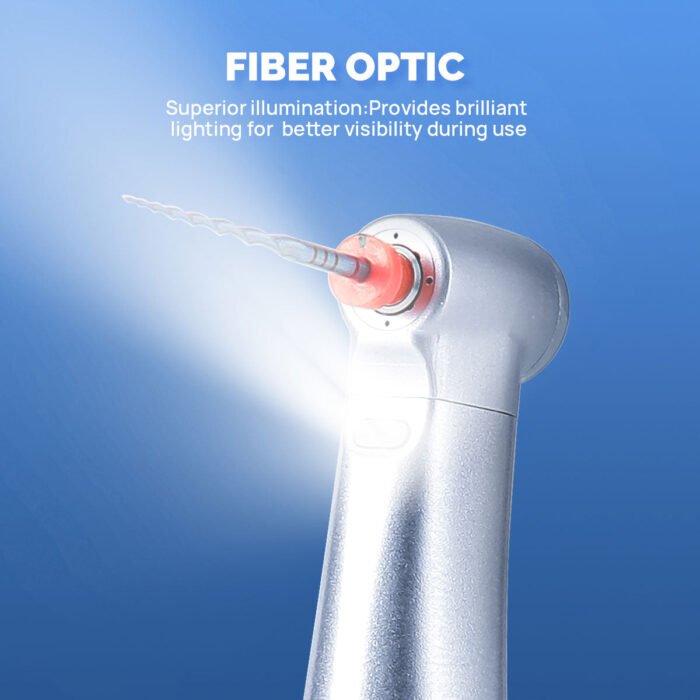 Dental Mini 4:1 Contra Angle Fiber Optic Low Speed Handpiece / Mini Fiber Optic Air Motor 6 Hole - Image 10