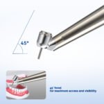 Dental 45 Degree LED High Speed Handpiece E-generator Standard Head Push Button 4 Hole - Image 5