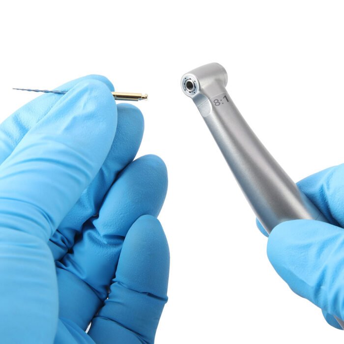 Dental Mini 8:1 Low Speed Handpiece Contra Angle Quattro Spray For Endo or Prophy - Image 3
