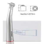 Dental 1:5 Increasing Fiber Optic Electric Contra Angle Handpiece Stainless Steel Body Ceramic Bearing Internal Four Way Spray - Image 6