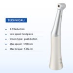 Dental 6:1 Reduction Endo Handpiece Contra Angle Mini Head Push Button - Image 4