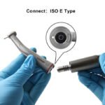 Dental 1:5 Increasing Fiber Optic Electric Contra Angle Handpiece Stainless Steel Body Ceramic Bearing Internal Four Way Spray - Image 7
