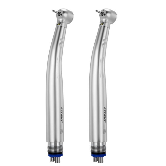 High Speed Handpiece Torque Head Push Button E-generator LED Triple Water Spray Ceramic Bearings 4 Hole - Image 7