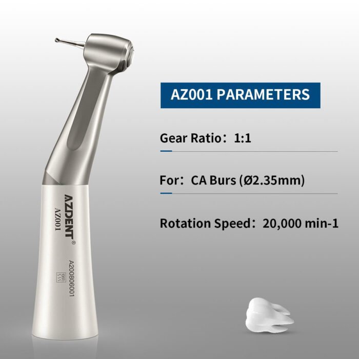 1:1 Low Speed Push Button Contra Angle Handpiece External Water - Image 4