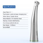 Dental Mini 8:1 Low Speed Handpiece Contra Angle Quattro Spray For Endo or Prophy - Image 5