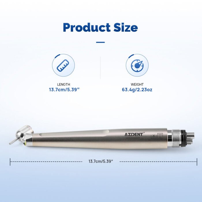 Dental 45 Degree LED High Speed Handpiece E-generator Standard Head Push Button 4 Hole - Image 10