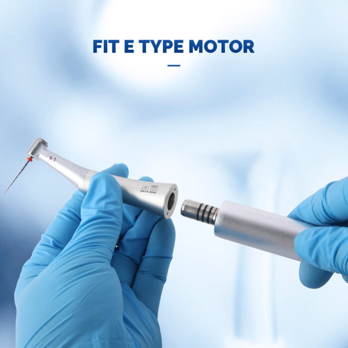 Dental 6:1 Reduction Endo Handpiece Contra Angle Mini Head Push Button - Image 5