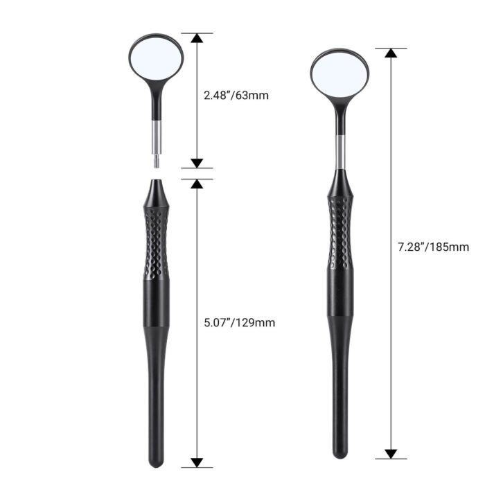 Dental Ultra Clear Mouth Mirror Colorful Plastic/Metal Mirror Heads & Handle - Image 2