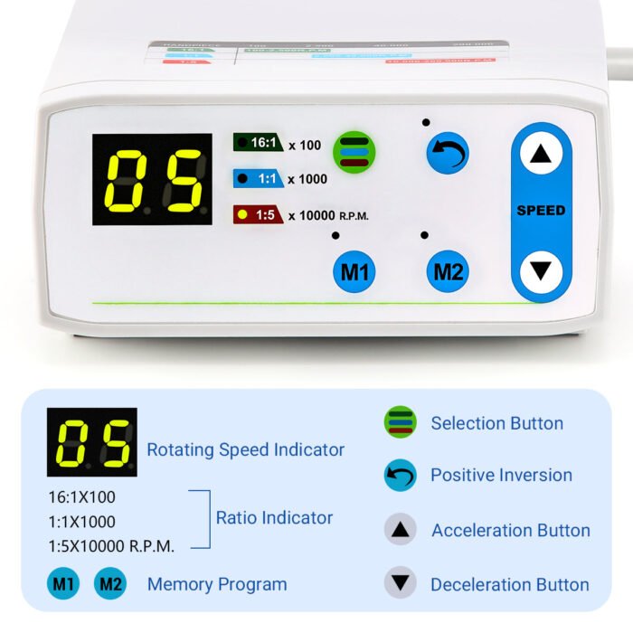 Dental LED Brushless Electric Micro Motor Internal Spray 1:1/1:5/16:1 4/2 Hole - Image 4