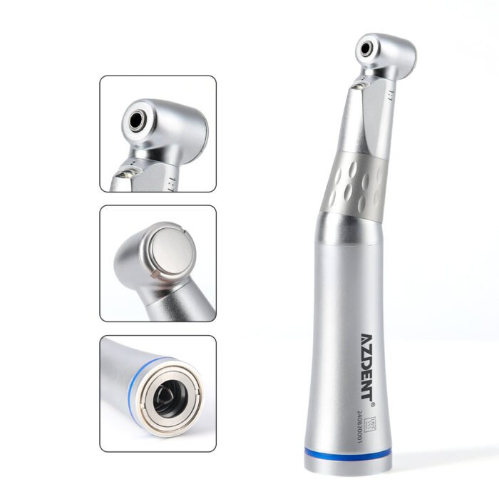 Dental 1:1 LED Contra Angle Low Speed Handpiece with E-generator Internal Spray - Image 7