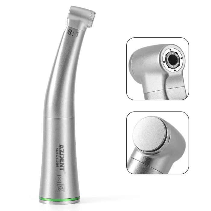Dental Mini 8:1 Low Speed Handpiece Contra Angle Quattro Spray For Endo or Prophy - Image 2