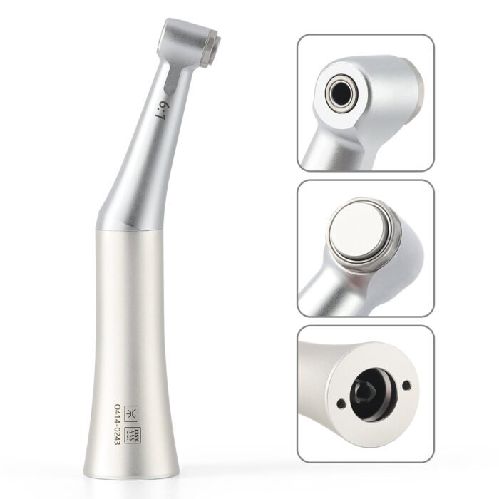 Dental 6:1 Reduction Endo Handpiece Contra Angle Mini Head Push Button - Image 2