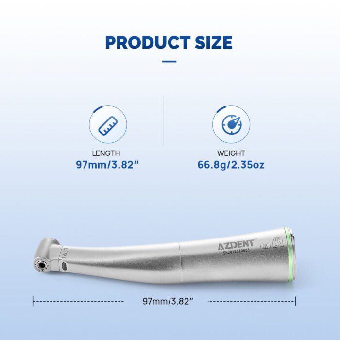 Dental Mini 16:1 Fiber Optic Contra Angle Low Speed Handpiece / Mini Fiber Optic Air Motor 6 Hole - Image 15