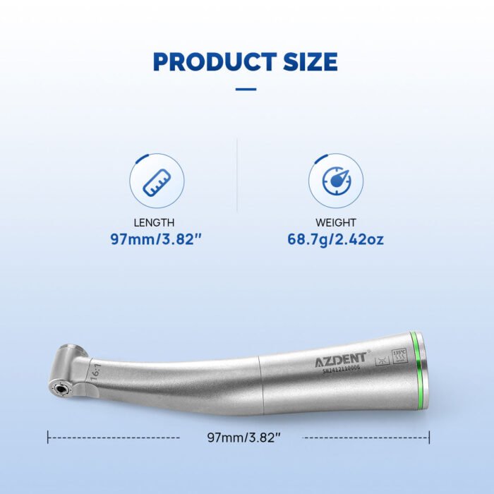 Dental Mini 16:1 Contra Angle Low Speed Handpiece Quattro Spray For Endo - Image 9