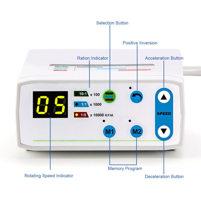 Dental LED Brushless Electric Micro Motor Internal Spray 1:1/1:5/16:1 4/2 Hole - Image 8