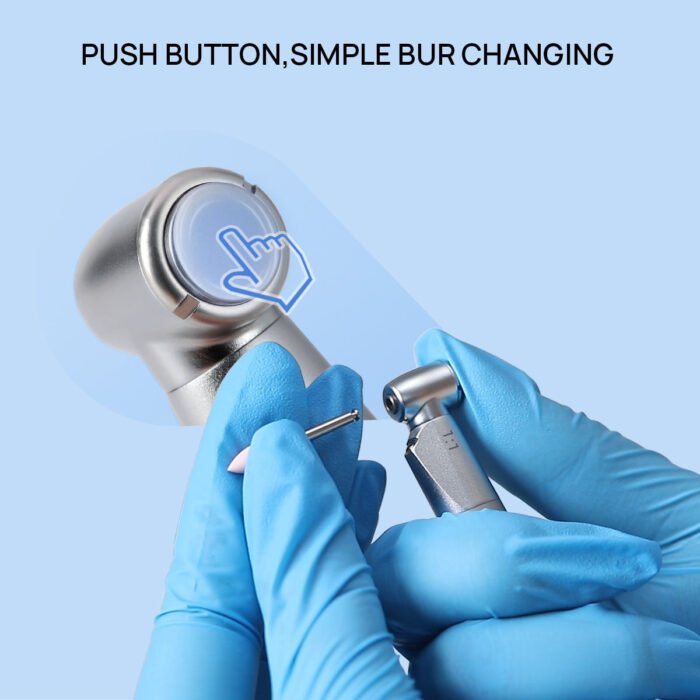 Dental 1:1 LED Contra Angle Low Speed Handpiece with E-generator Internal Spray - Image 9