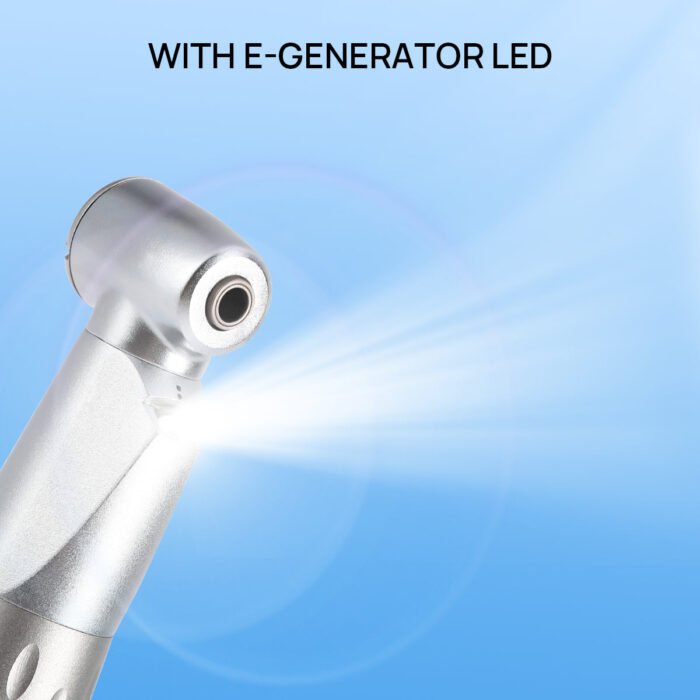 Dental 1:1 LED Contra Angle Low Speed Handpiece with E-generator Internal Spray - Image 11