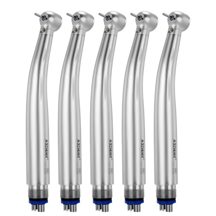 High Speed Handpiece Torque Head Push Button E-generator LED Triple Water Spray Ceramic Bearings 4 Hole - Image 8