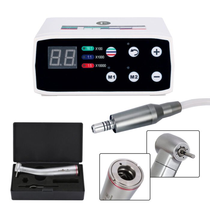 Dental LED Brushless Micro Motor And 1:5 Increasing Contra Angle Handpiece - Image 4