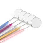 Dental Colorful Mouth Mirror Stainless Steel Non-slip Handle 8pcs/Pack - Image 2