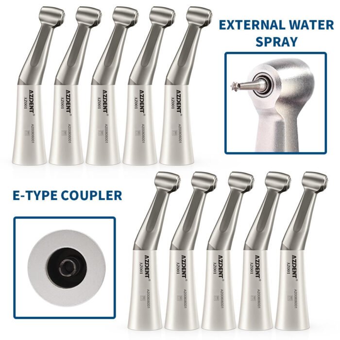 1:1 Low Speed Push Button Contra Angle Handpiece External Water - Image 10