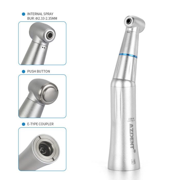 1:1 Push Button Low Speed Contra Angle Handpiece Internal Water - Image 3