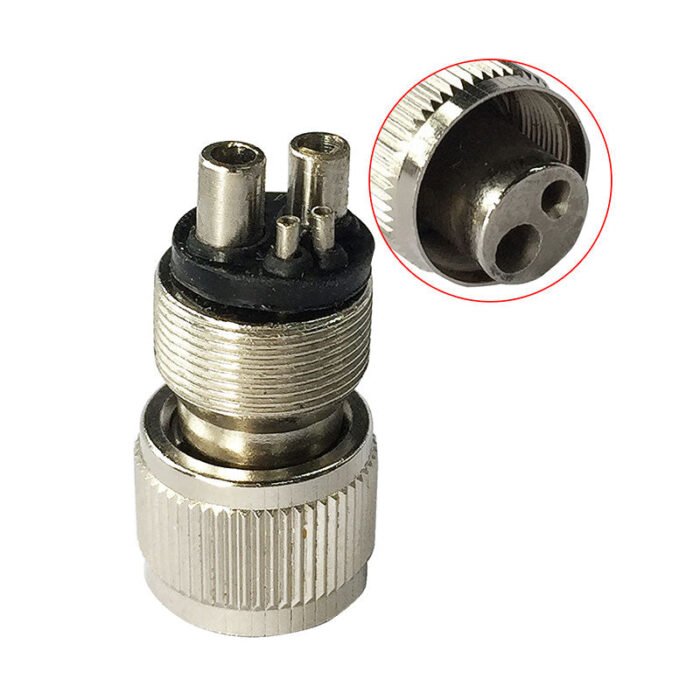 Dental High Speed Handpiece Adapter Converter Stainless Steel 4 Holes to 2 Holes - Image 1